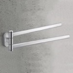 Gedy 5323-13 Polished Chrome Dual Swivel Towel Bar